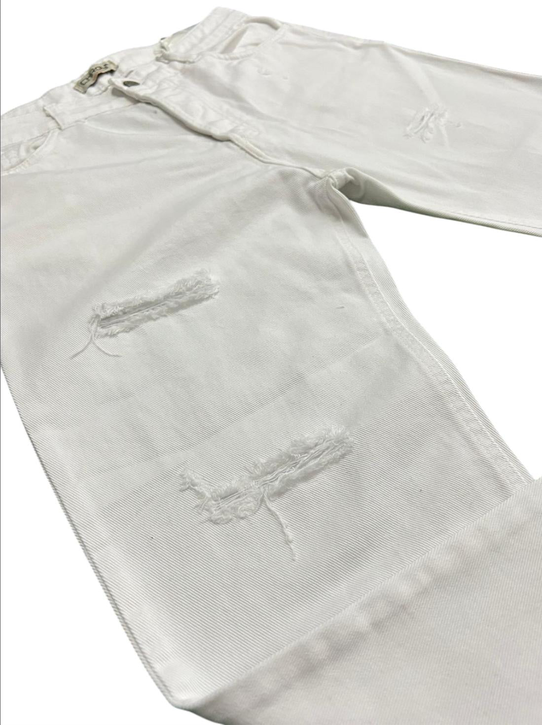 Jeans bianco Strappato