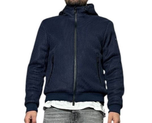 Giacca con cappuccio blu