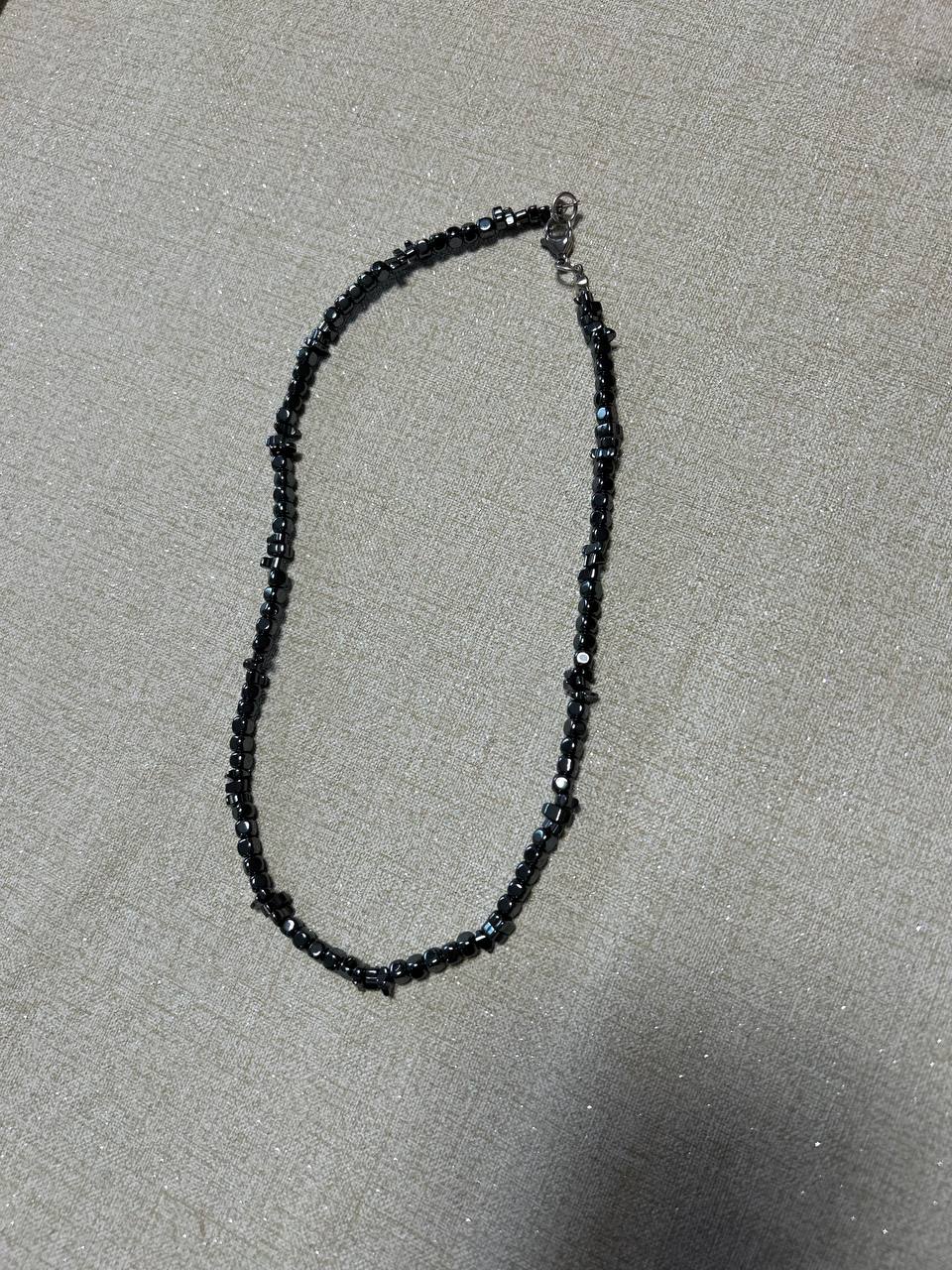 Collana girocollo ematite nera