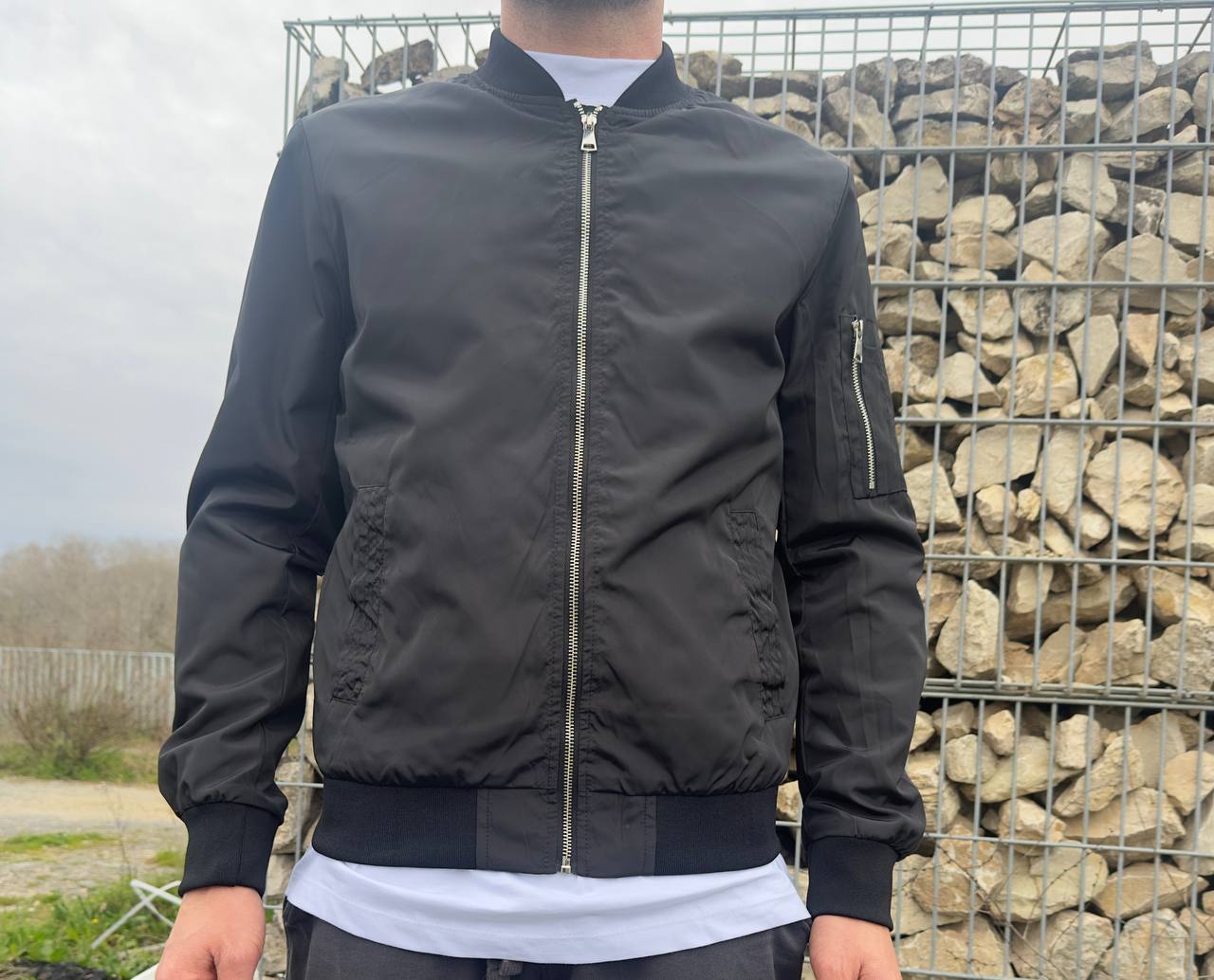 Giubbotto bomber nero