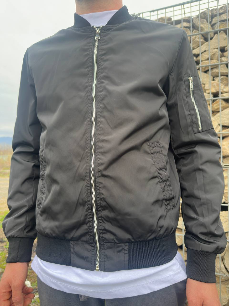 Giubbotto bomber nero