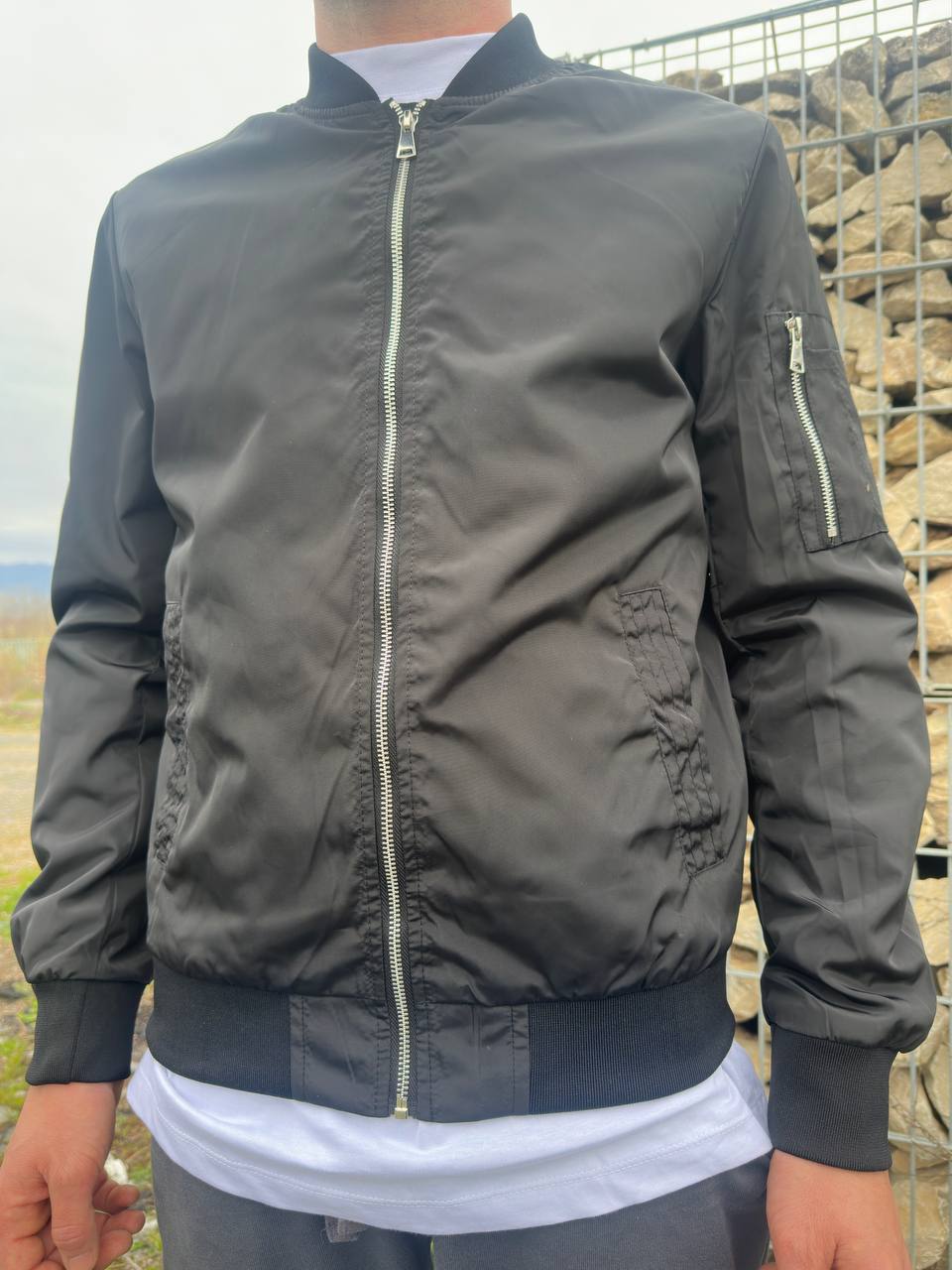 Giubbotto bomber nero