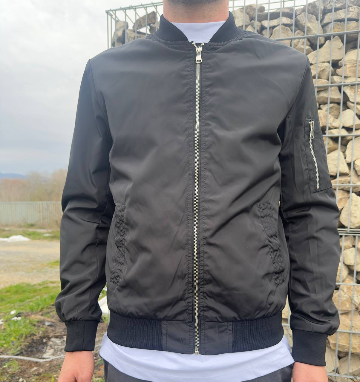 Giubbotto bomber nero