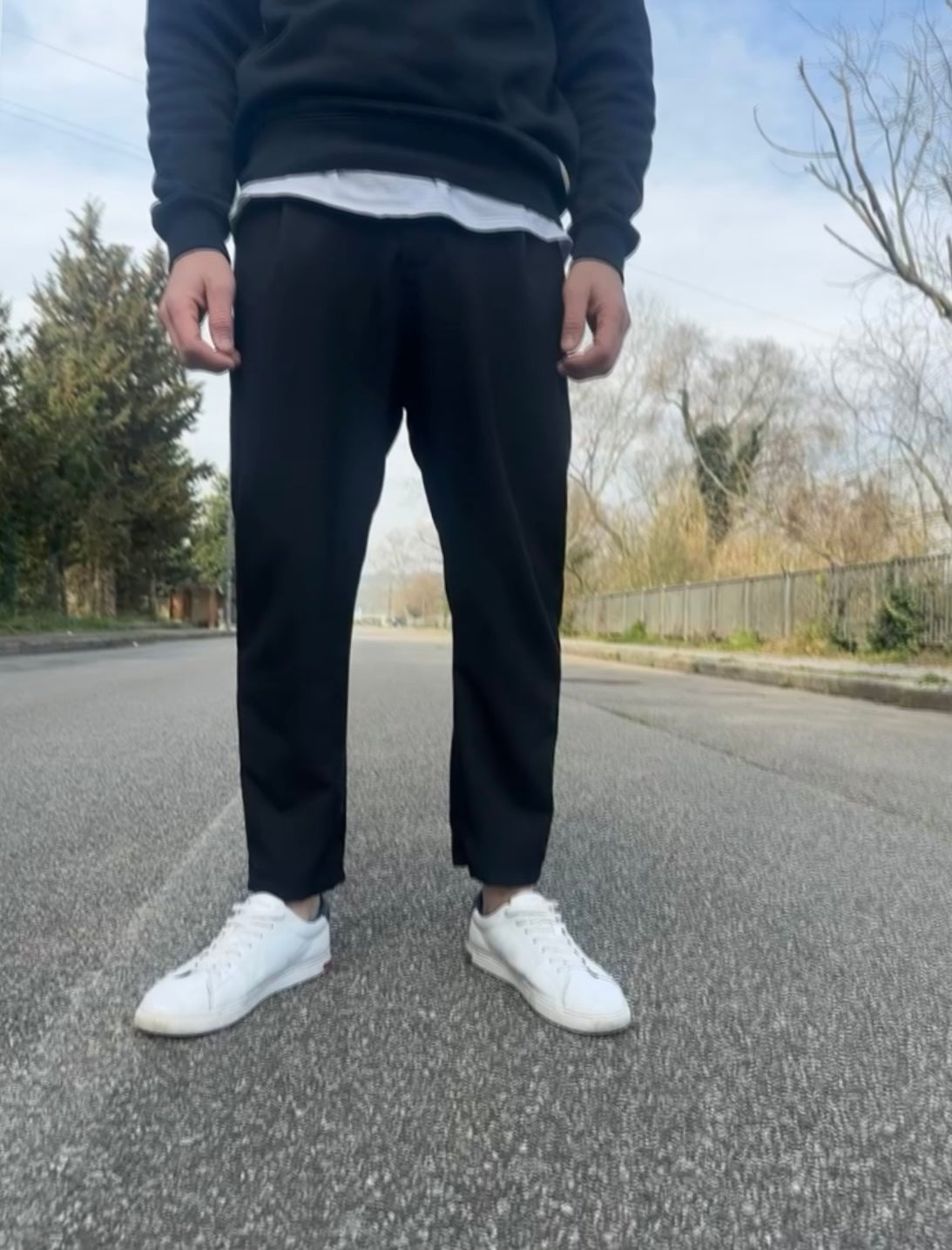Pantaloni Affusolati Neri