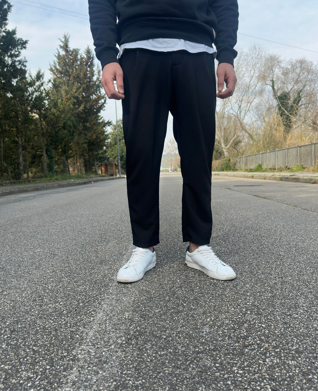 Pantaloni Affusolati Neri