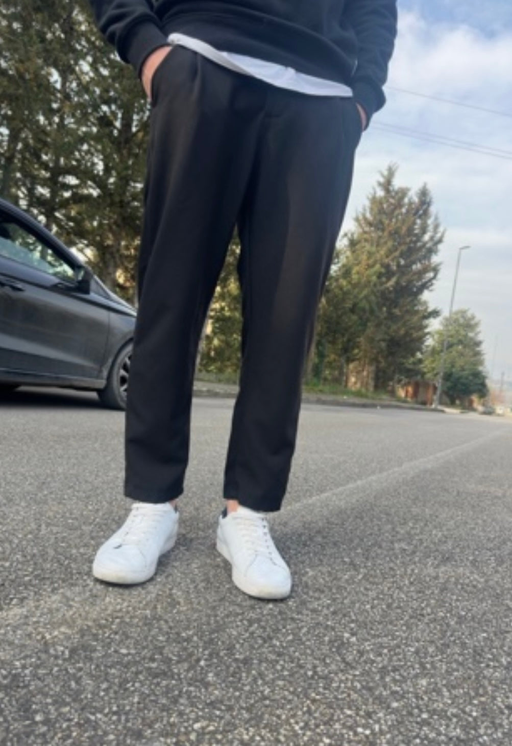 Pantaloni Affusolati Neri
