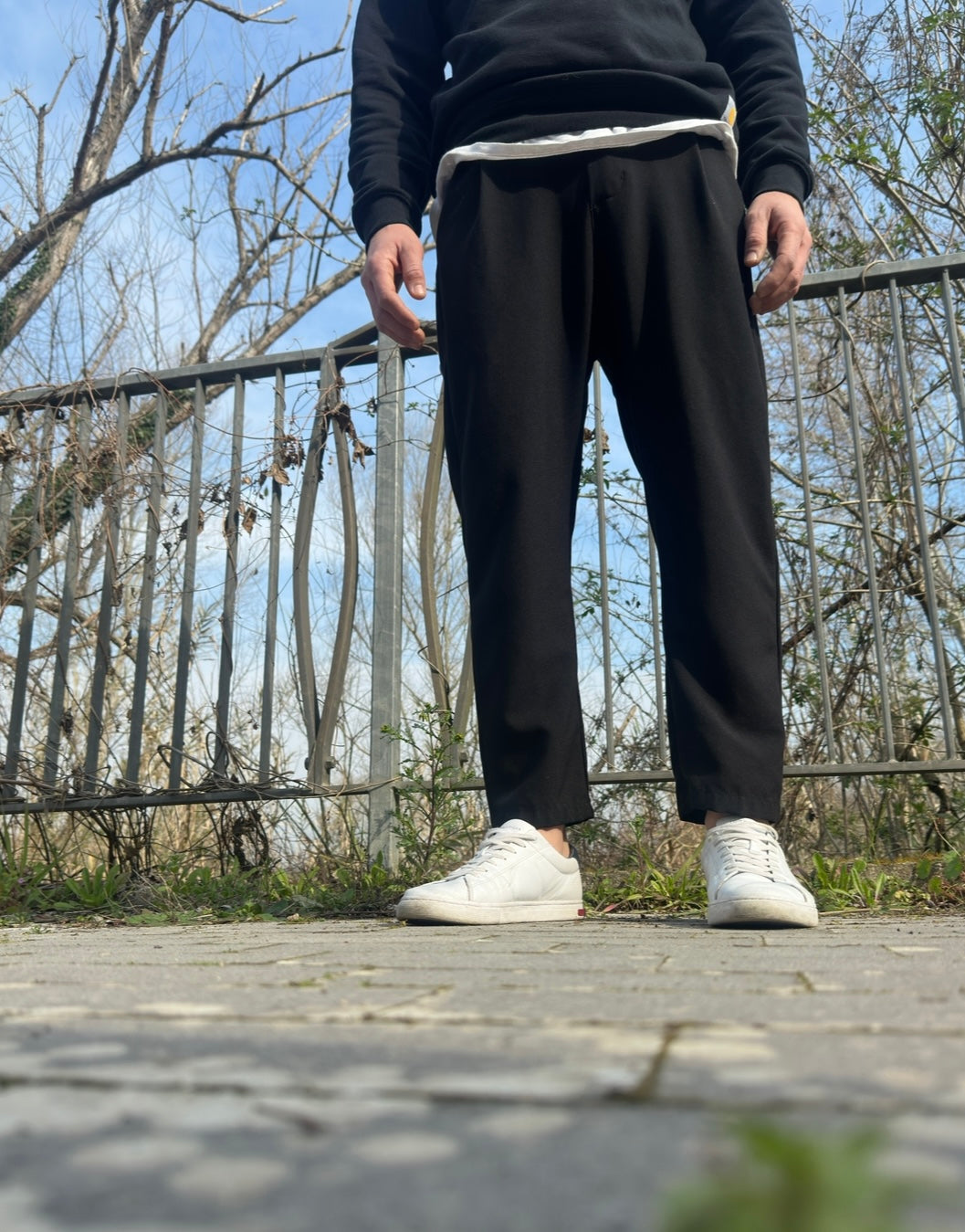 Pantaloni Affusolati Neri