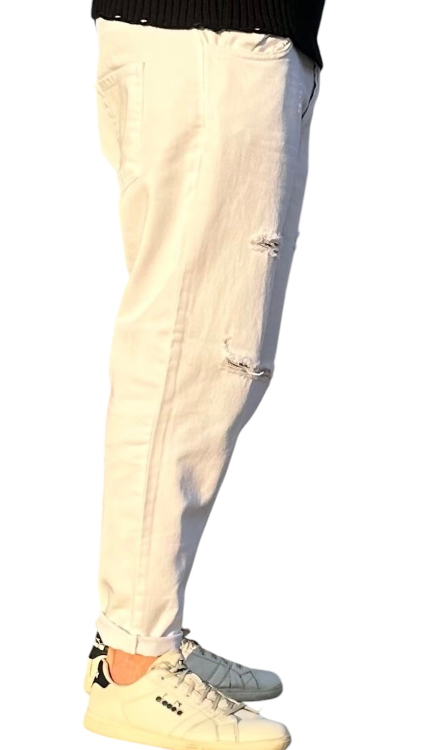 Jeans bianco Strappato