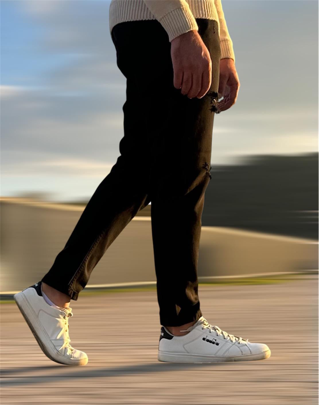 Jeans nero Strappato