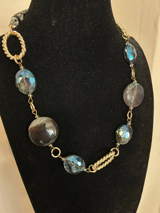 Girocollo color blu notte
